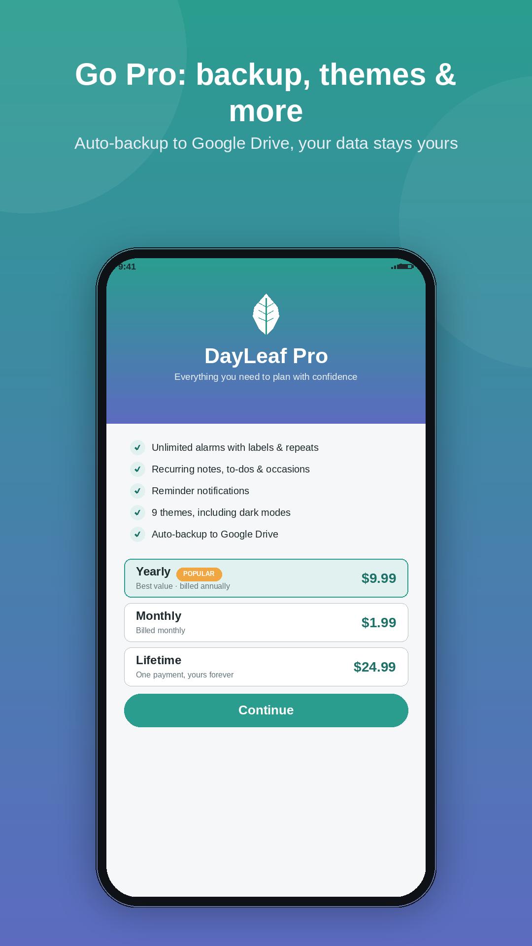 DayLeaf: Planner & Alarm screenshot