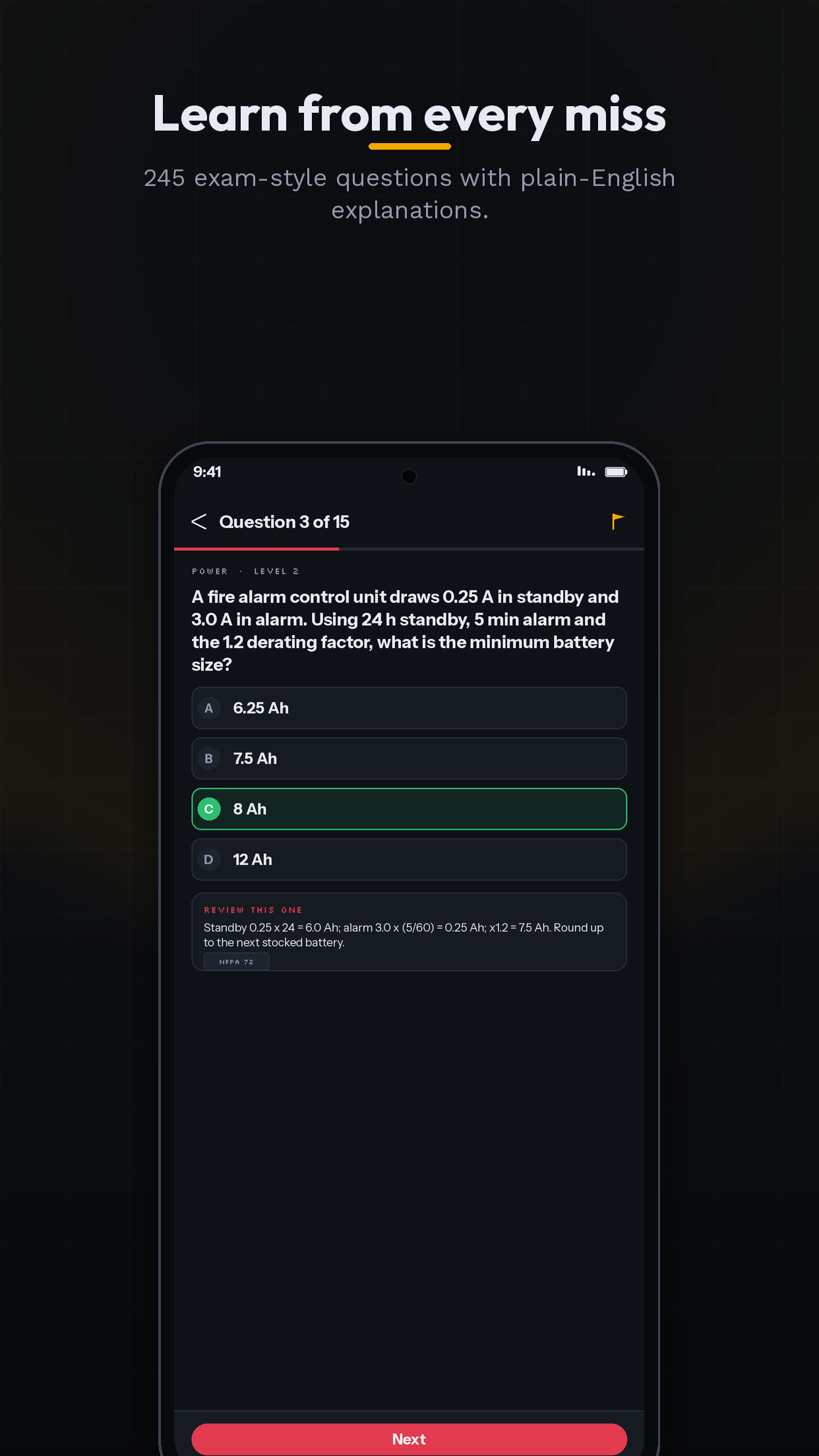 Fire Alarm Prep: NICET Exam screenshot