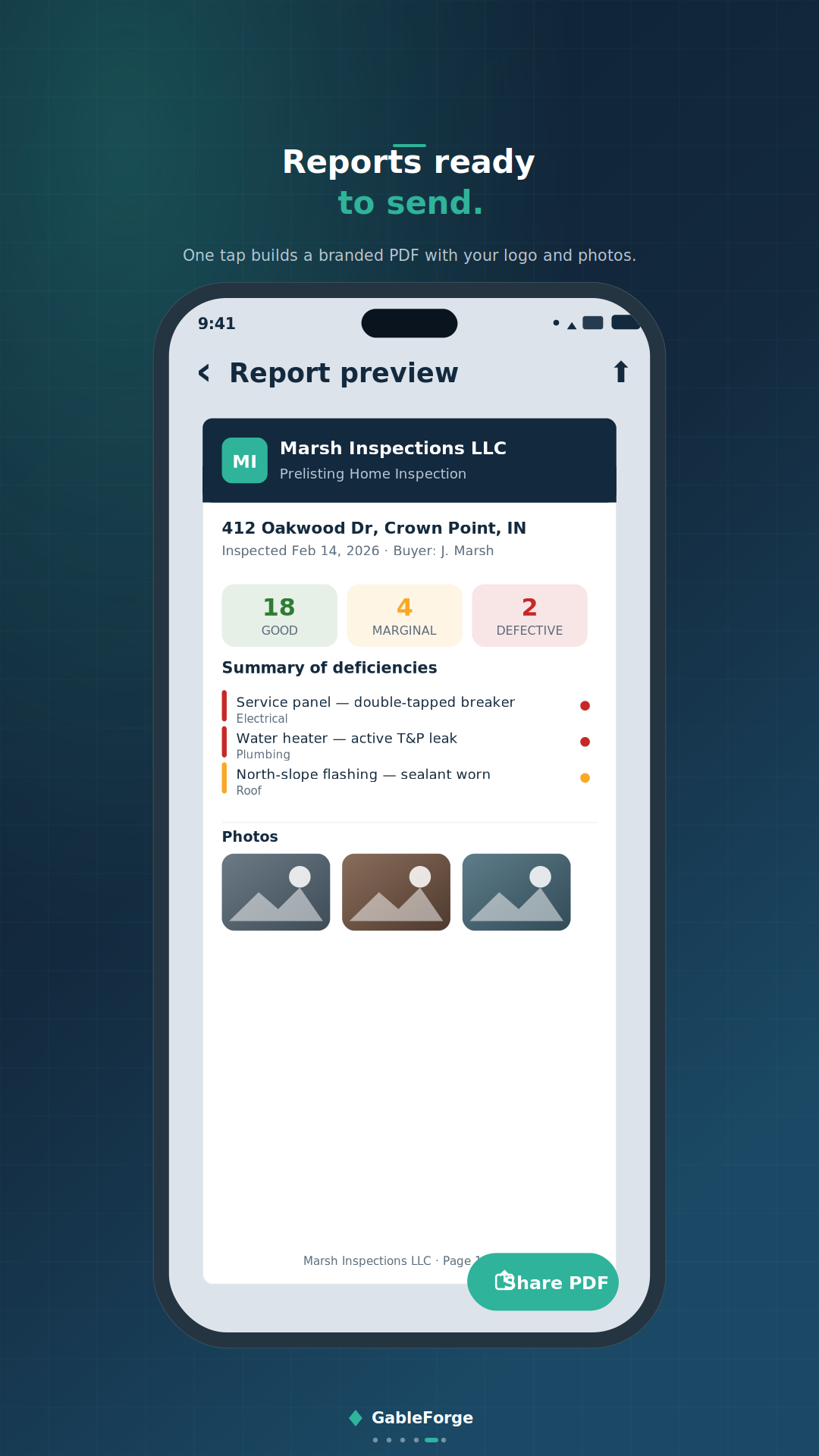 GableForge: Home Inspection screenshot