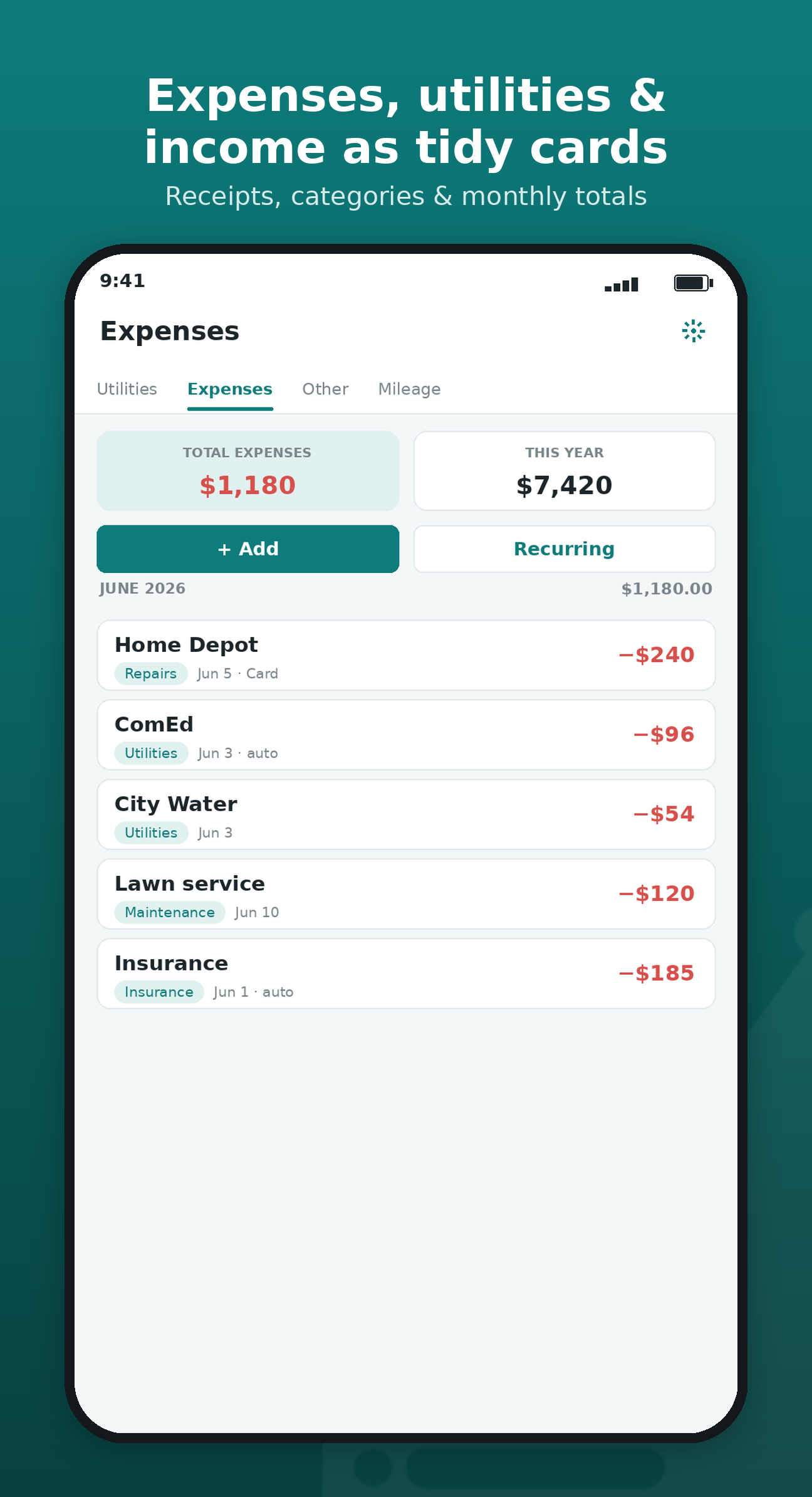 Ledgerlord: Landlord Books screenshot