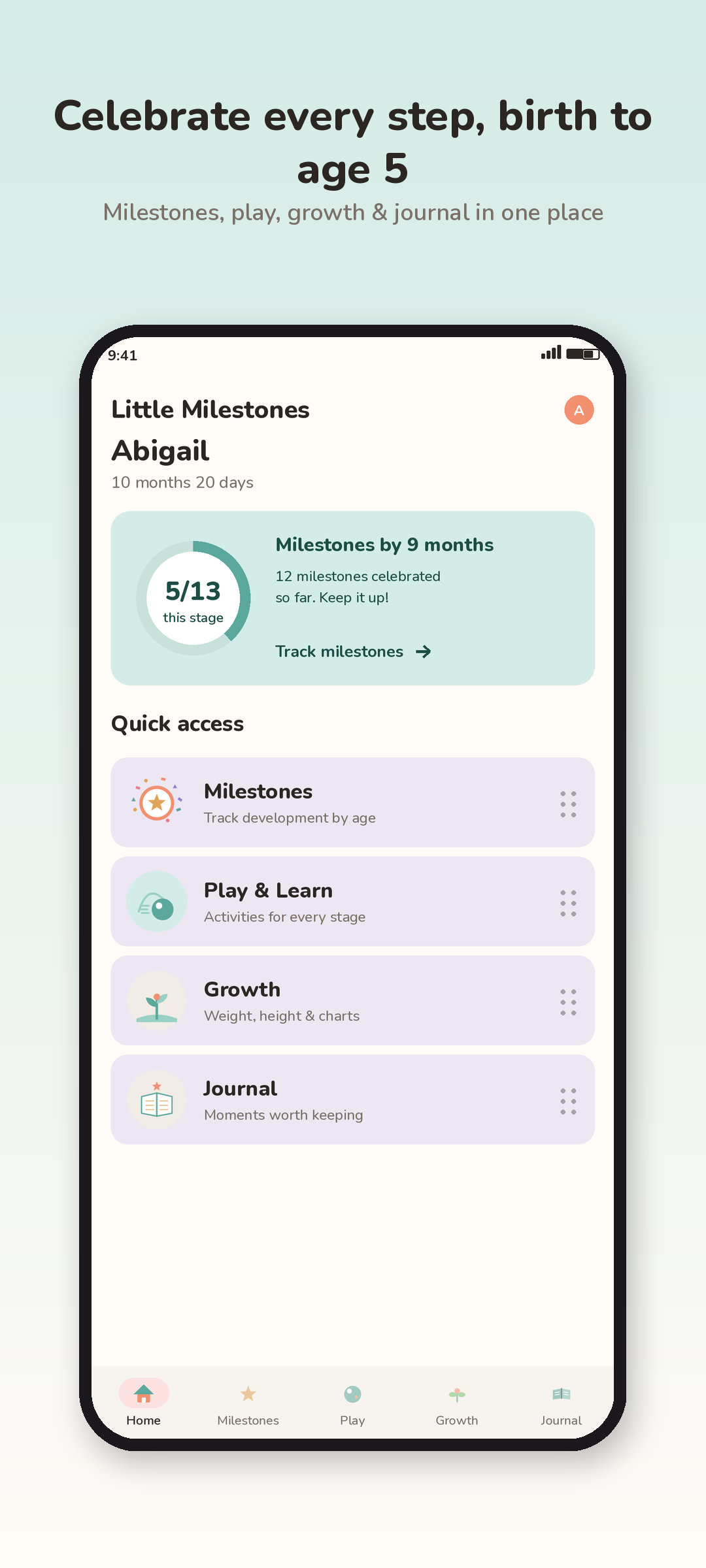 Little Milestones: Baby Track screenshot