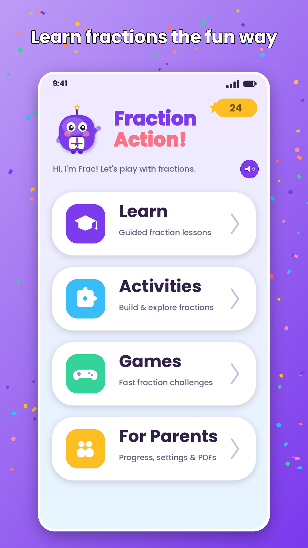 Mathlings: Fraction Action screenshot