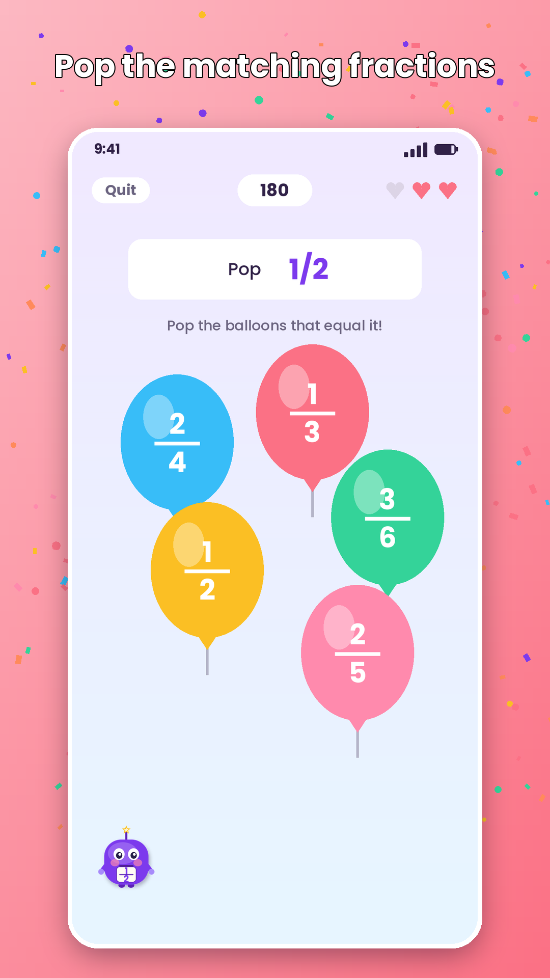 Mathlings: Fraction Action screenshot