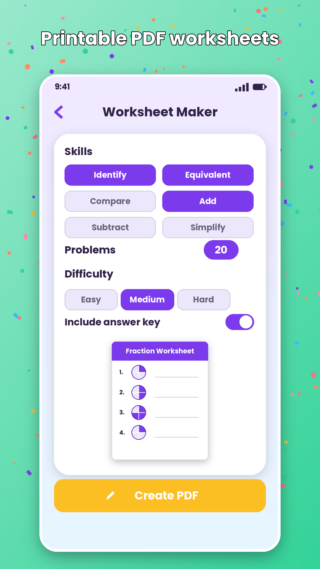 Mathlings: Fraction Action screenshot