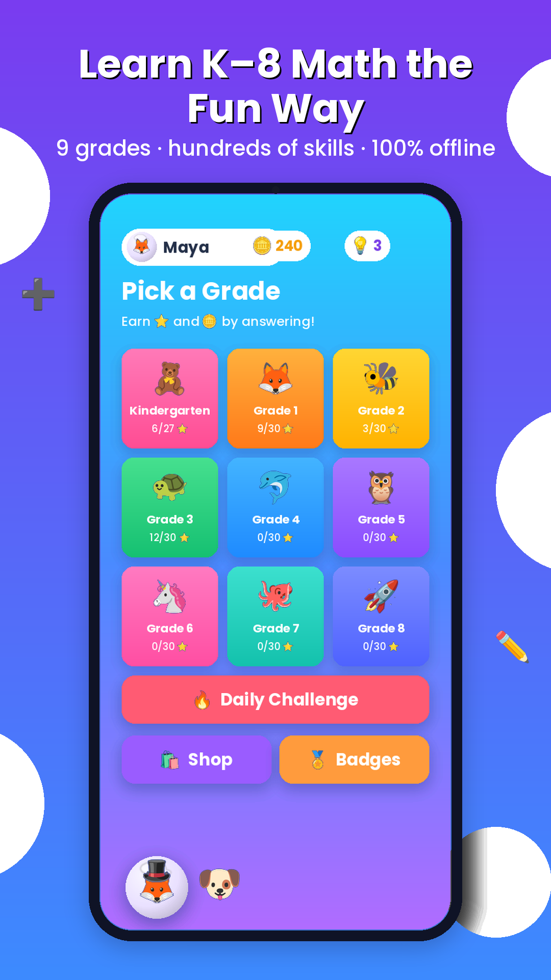 Mathlings: Math Quiz Adventure screenshot