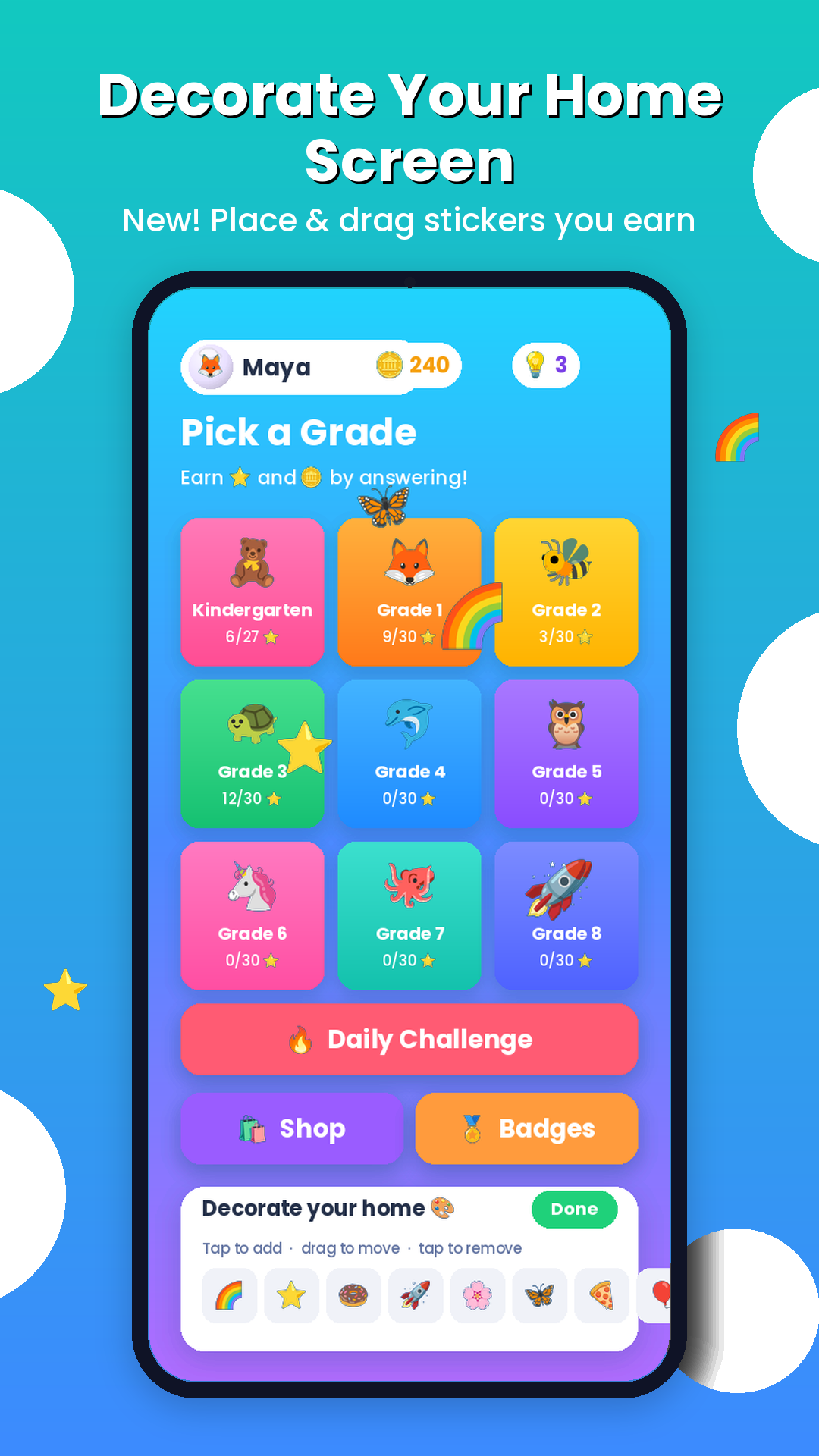 Mathlings: Math Quiz Adventure screenshot