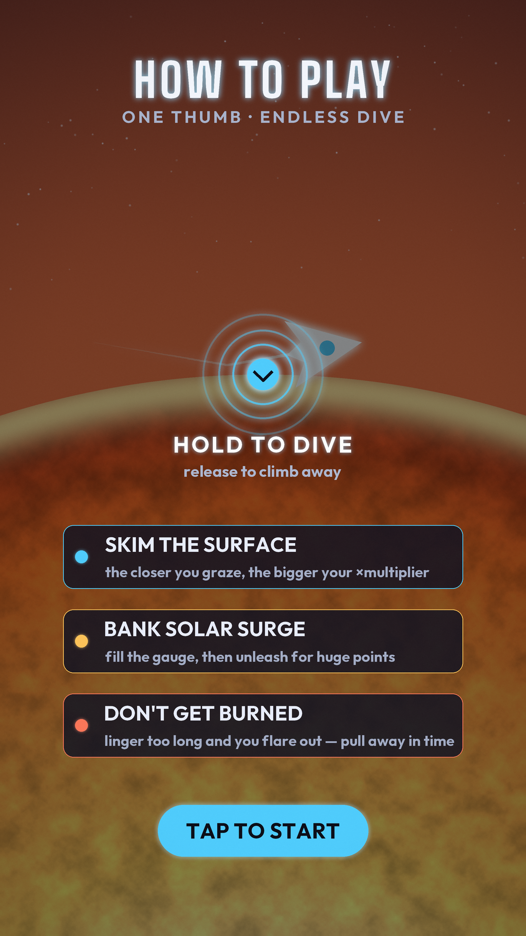 SunDiver: Skim the Sun screenshot